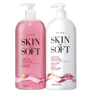 Avon Skin So Soft - Soft & Sensual Bonus-Size Body Lotion + Shower Gel Duo Set
